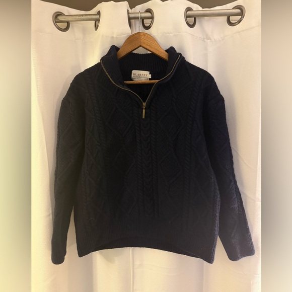 Blarney Aran Originals Navy Sweater - Picture 1 of 4
